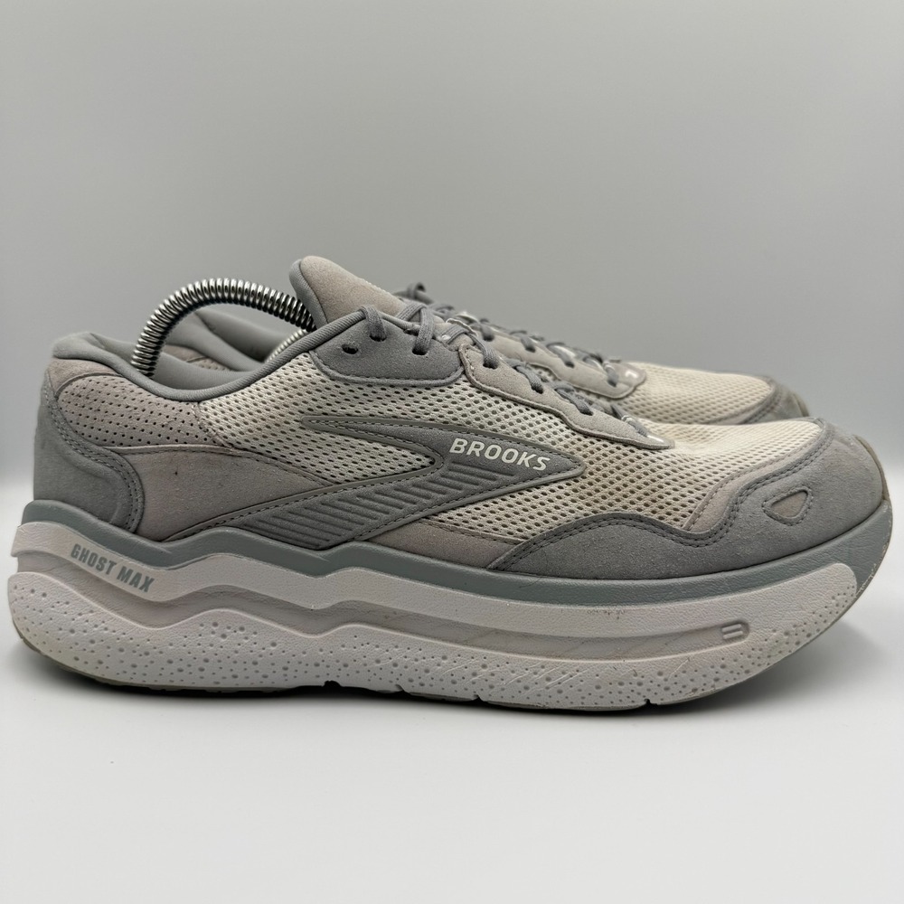 Brooks Ghost Max Gray Running Walking Shoes Sneakers Men's Size 12D 11204441D034